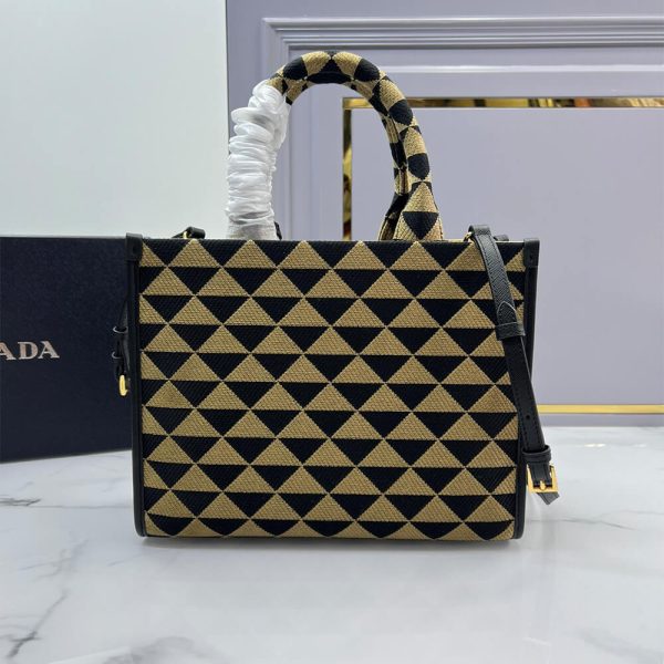 Small Prada Symbole jacquard fabric handbag - Image 4