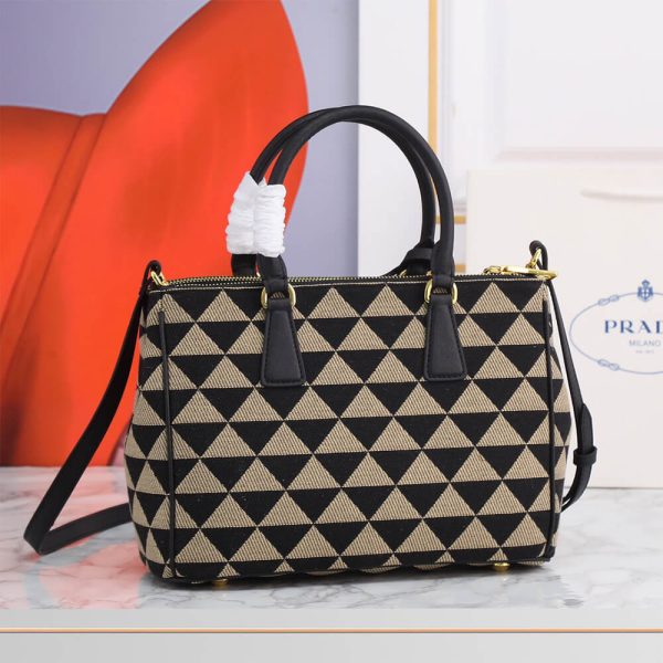 Small Prada Galleria embroidered fabric bag - Image 4
