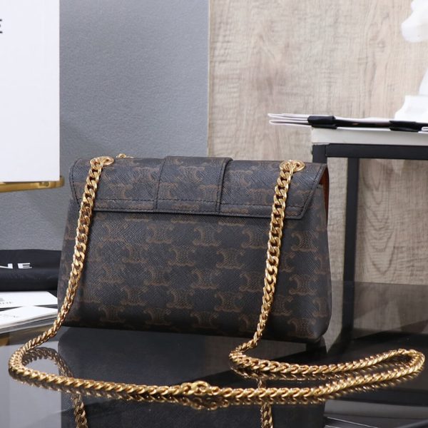 CELINE TEEN CELINE VICTOIRE BAG in Triomphe Canvas - Image 4