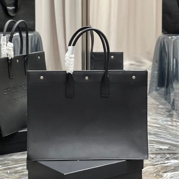 RIVE GAUCHE LARGE TOTE BAG IN SMOOTH LEATHER - Image 4