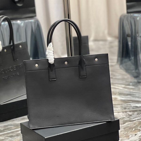 RIVE GAUCHE SMALL TOTE BAG IN SMOOTH LEATHER - Image 4