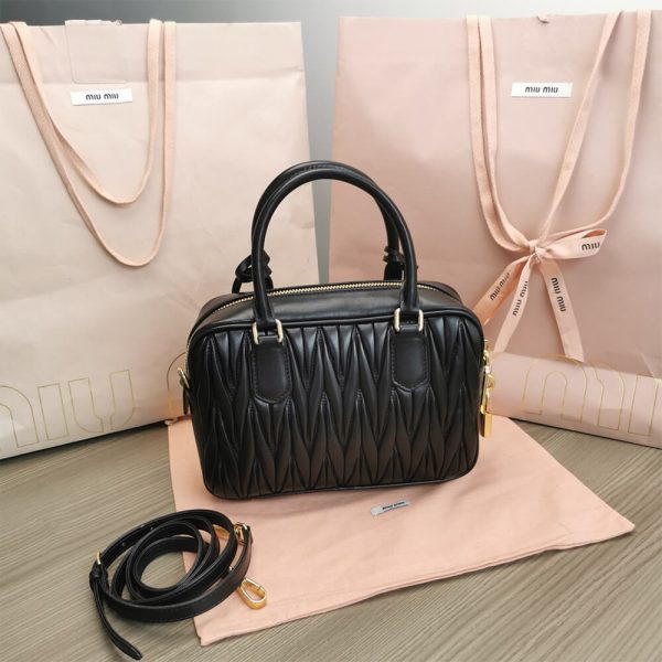 Matelasse nappa leather top-handle bag - Image 4