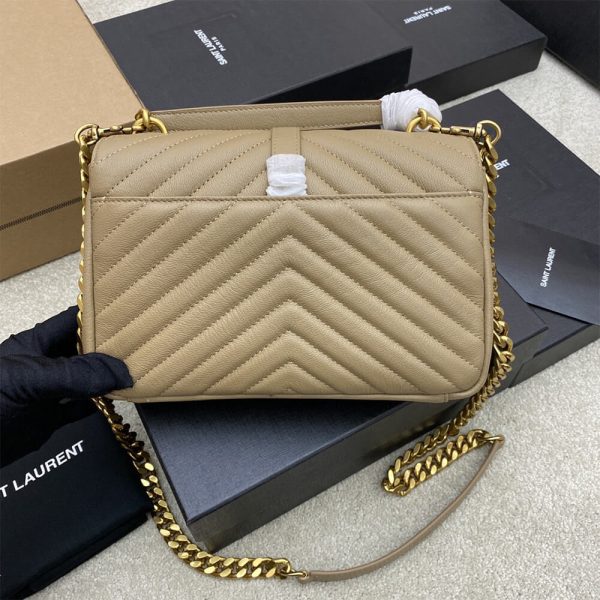 COLLEGE MEDIUM CHAIN BAG IN QUILTED LEATHER - Image 4