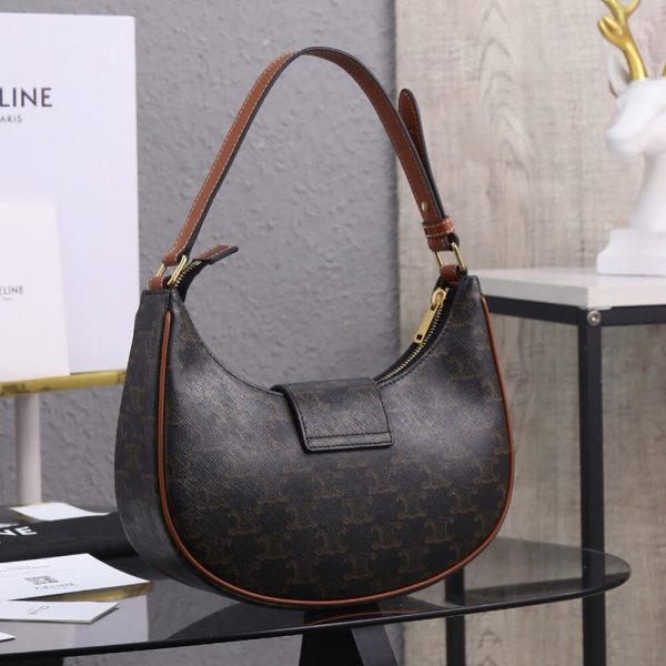 CELINE MEDIUM AVA TRIOMPHE BAG in Triomphe Canvas and calfskin - Image 4