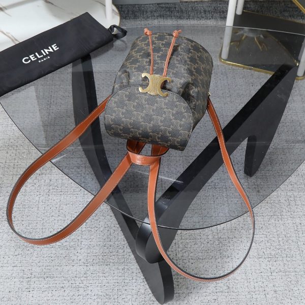 BACKPACK CELINE BONNIE IN Triomphe Canvas and calfskin(HIGH-END GRADE) - Image 4