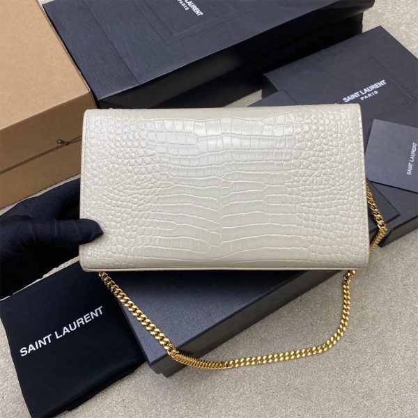 YSL kate medium tassel in crocodile-embossed leather - Image 4