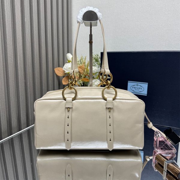 Prada Dangle medium leather top-handle bag(HIGH-END GRADE) - Image 4