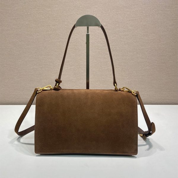 Prada Soft Sound medium suede shoulder bag(high-end grade) - Image 4
