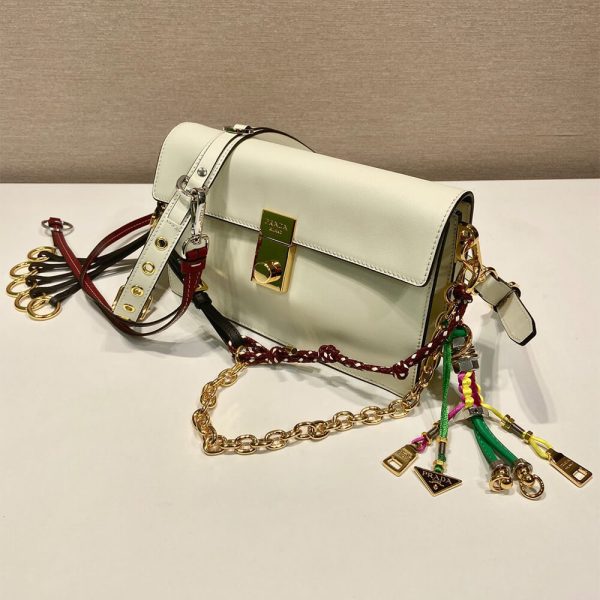 Prada Soft Sound small leather shoulder bag with charms(high-end grade) - Image 4