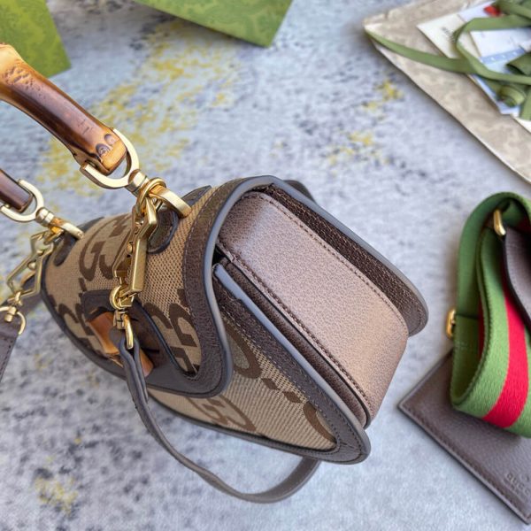 GUCCI BAMBOO 1947 JUMBO GG SMALL TOP HANDLE BAG - Image 4