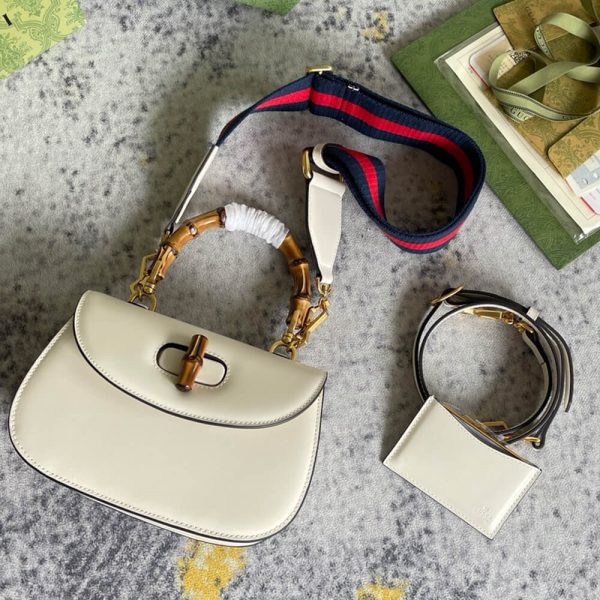 GUCCI BAMBOO 1947 JUMBO GG SMALL TOP HANDLE BAG - Image 4
