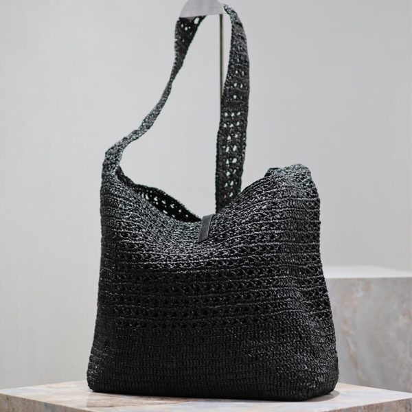 SAINT LAURENT le 5 a 7 medium tote in raffia(HIGH-END GRADE) - Image 4