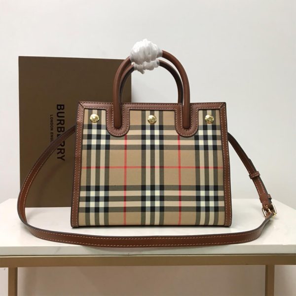 Mini Vintage Check Two Handle Title Bag - Image 4