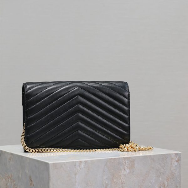 YSL cassandre chain wallet in lambskin - Image 4