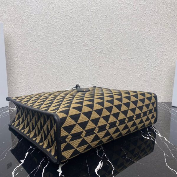 Large Prada Symbole jacquard fabric handbag - Image 5