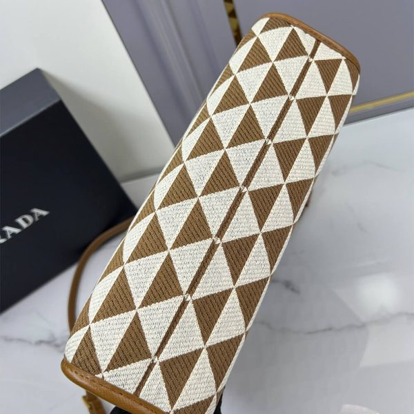 Small Prada Symbole jacquard fabric handbag - Image 5