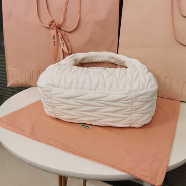 Miu Wander matelasse regenerated nylon hobo bag - Image 5