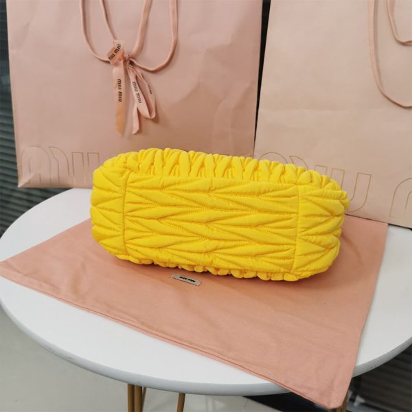 Miu Wander matelasse regenerated nylon hobo bag - Image 5