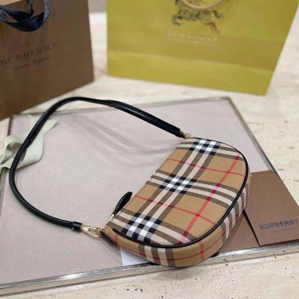 Olympia Pouch checked shoulder bag - Image 5
