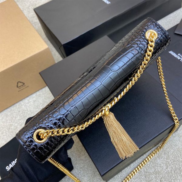 YSL kate medium tassel in crocodile-embossed leather - Image 5