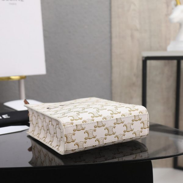 CELINE Mini Vertical Cabas IN Triomphe Canvas with Celine print - Image 5