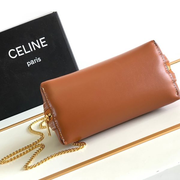 CELINE Clutch on Chain Cuir triomphe IN smooth calfskin(High-end Grade) - Image 5