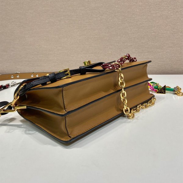 Prada Soft Sound small leather shoulder bag with charms(high-end grade) - Image 5