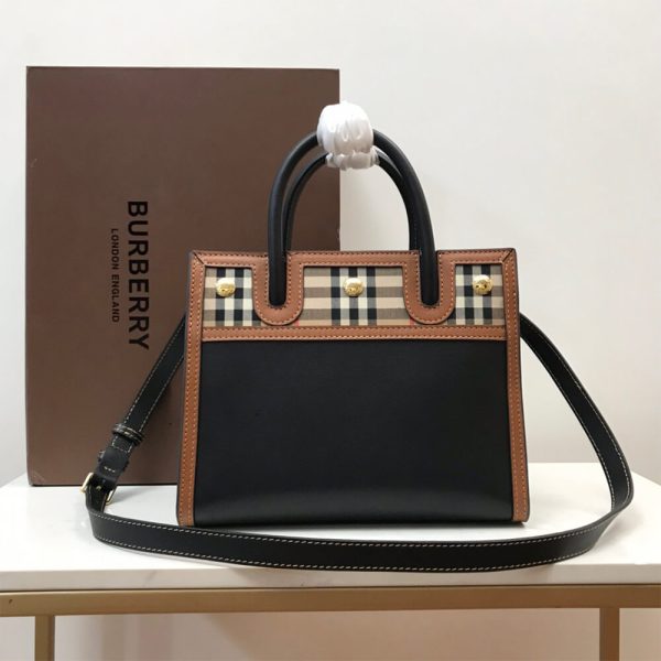 Mini Vintage Check Two Handle Title Bag - Image 5