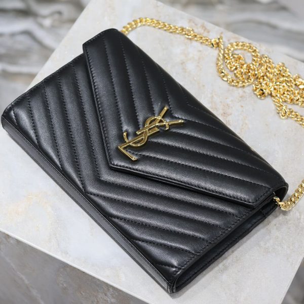 YSL cassandre chain wallet in lambskin - Image 5
