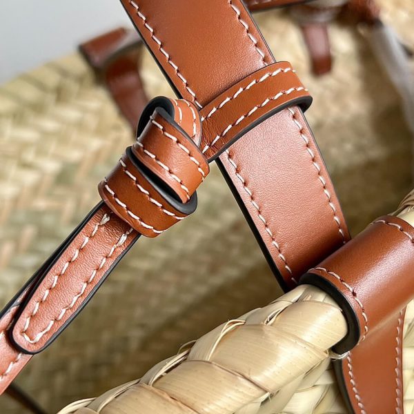 TEEN CELINE CLASSIC PANIER in Palm leaves and Calfskin(high-end grade) - Image 6