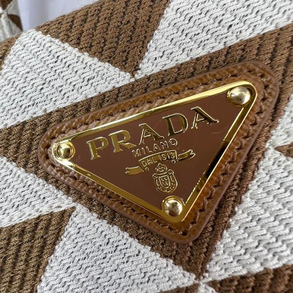 Small Prada Symbole jacquard fabric handbag - Image 6