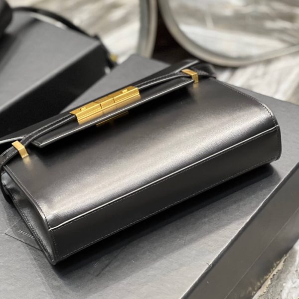 MANHATTAN SMALL SHOULDER BAG IN BOX SAINT LAURENT LEATHER - Image 6