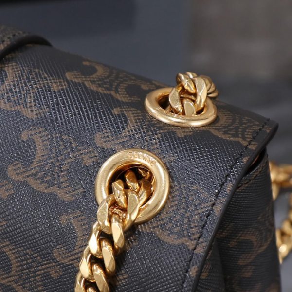 CELINE TEEN CELINE VICTOIRE BAG in Triomphe Canvas - Image 6
