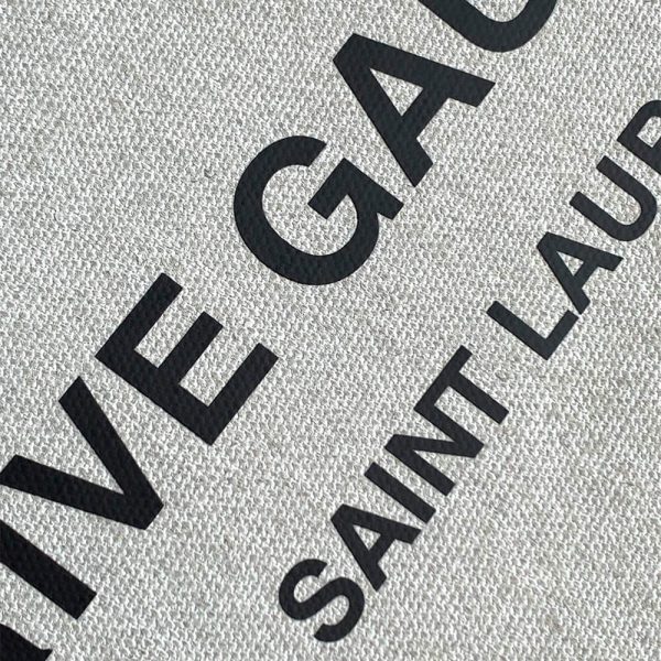 RIVE GAUCHE LARGE TOTE BAG IN PRINTED CANVAS AND LEATHER - Image 6