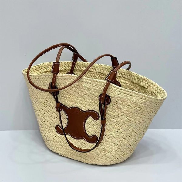 CELINE CLASSIC RAFFIA AND CALFSKIN - Image 6