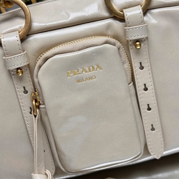 Prada Dangle medium leather top-handle bag(HIGH-END GRADE) - Image 6