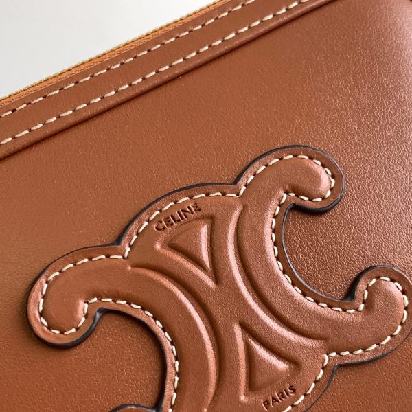 CELINE Clutch on Chain Cuir triomphe IN smooth calfskin(High-end Grade) - Image 6