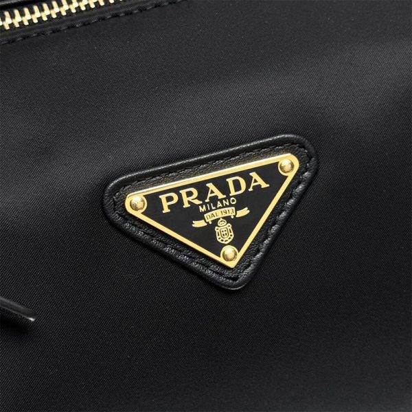 Prada Re-Nylon and leather medium top-handle bag with padlock(high-end grade) - Image 6