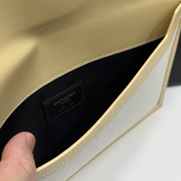 YSL uptown pouch in canvas and leather - Image 6