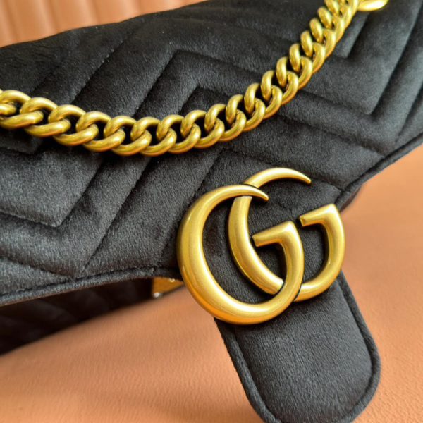 GG Velvet Small Marmont shoulder bag - Image 6