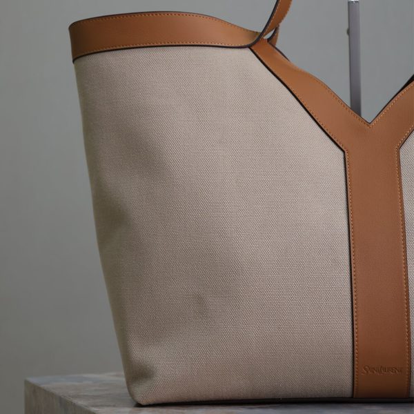 YSL Y TOTE IN CANVAS AND LEATHER(HIGH-END GRADE) - Image 6