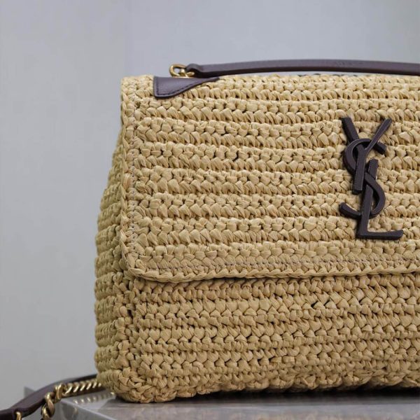 SAINT LAURENT NIKI CHAIN MEDIUM IN RAFFIA(HIGH-END GRADE) - Image 6