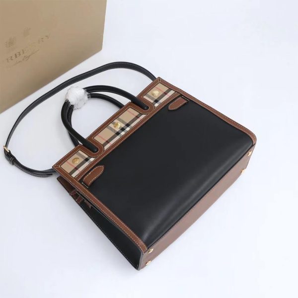 Small Vintage Check Two Handle Title Bag - Image 6