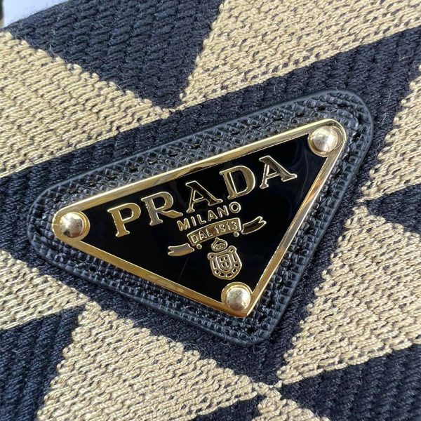 Small Prada Symbole jacquard fabric handbag - Image 7