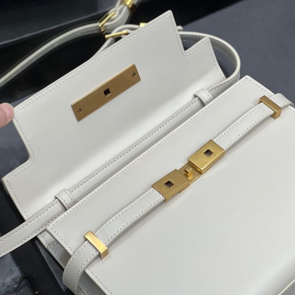 MANHATTAN SMALL SHOULDER BAG IN BOX SAINT LAURENT LEATHER - Image 7