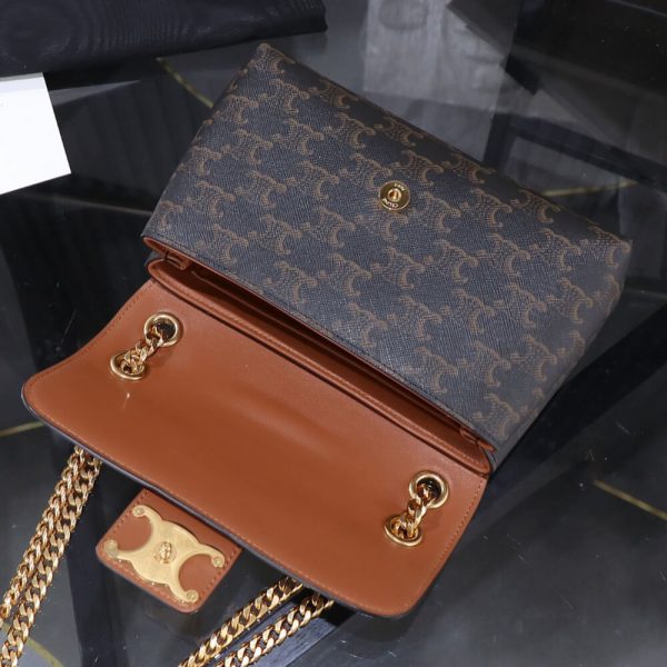 CELINE TEEN CELINE VICTOIRE BAG in Triomphe Canvas - Image 7