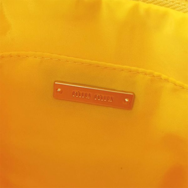 Miu Wander matelasse regenerated nylon hobo bag - Image 7