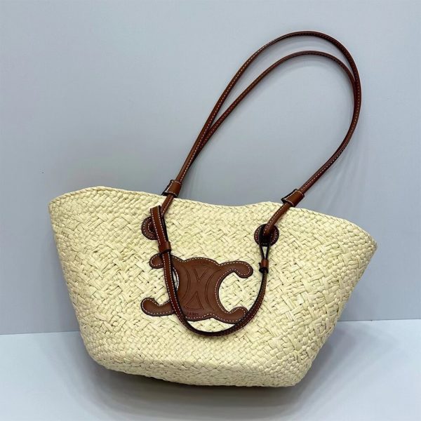 CELINE CLASSIC RAFFIA AND CALFSKIN - Image 7