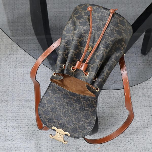 BACKPACK CELINE BONNIE IN Triomphe Canvas and calfskin(HIGH-END GRADE) - Image 7