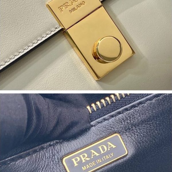 Prada Soft Sound small leather shoulder bag with charms(high-end grade) - Image 7